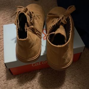 Cat & Jack Suede tan boots size 12.
